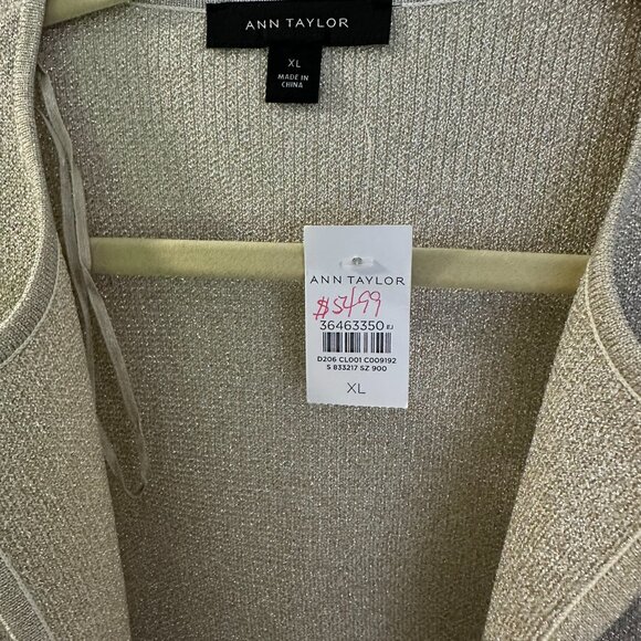 Ann Taylor Shimmer Shrug Dress Cardigan XL NWT - Picture 4 of 6